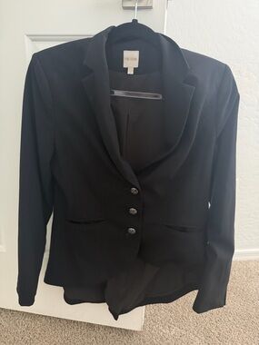 NIC+ZOE Black Women's Tailored Three-Button Blazer